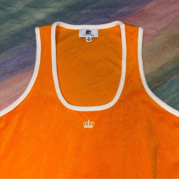 Juicy Couture track suit DRESS Women’s Towel Terry Midi T-shirt Dress Yellow M - Picture 7 of 9